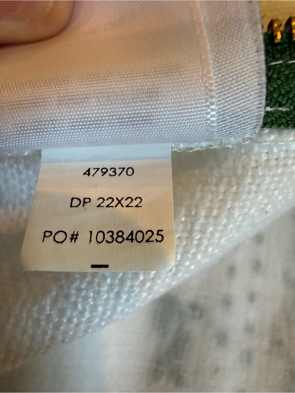 Serena & Lily Catania Moss Green Embroidered Accent Pillow Cover 22x22